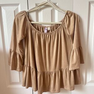 Francesca’s Suede Taupe Tunic